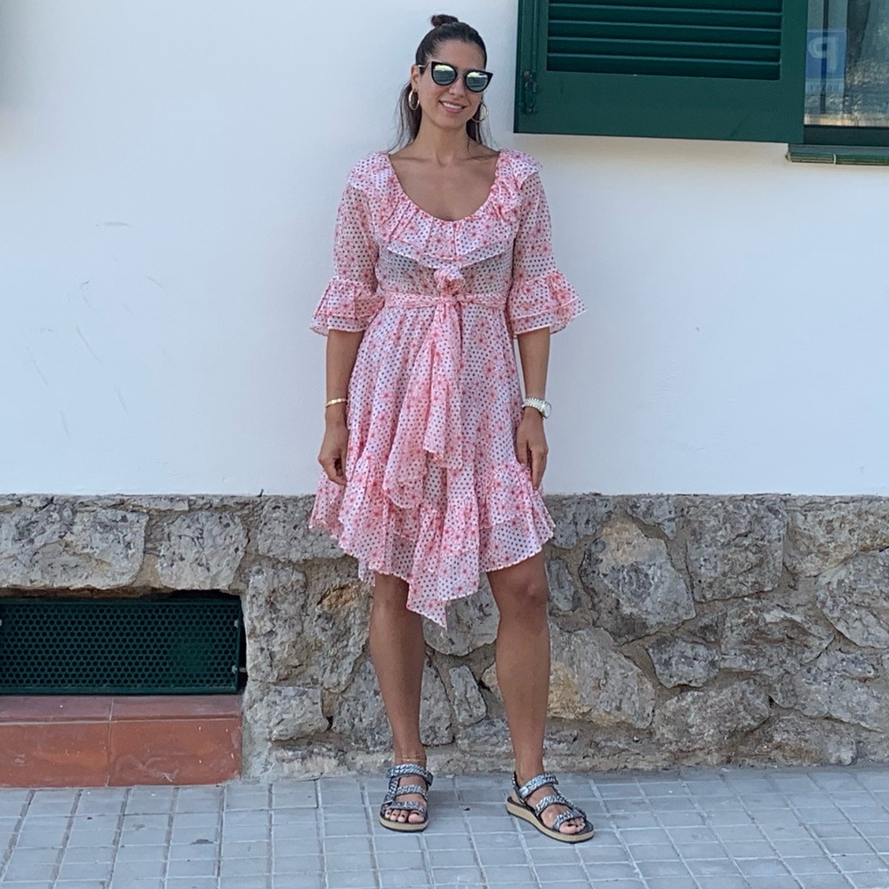 Lisa Marie Fernandez floral ruffle dress
